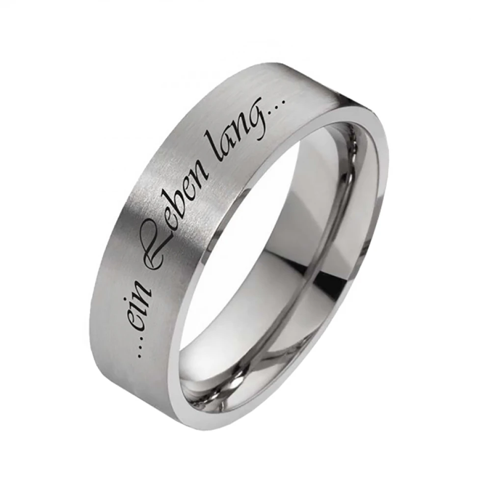 Herrenring Titanring HT061 mit individuell Außengravur